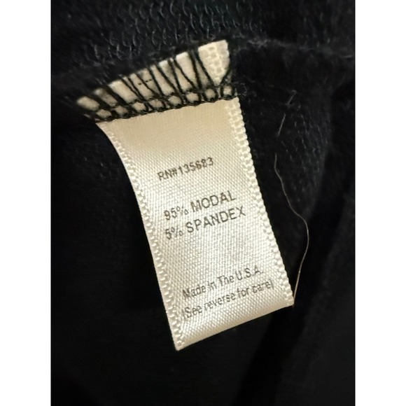 Le Marche Black Purple Velvet Tie Long Sleeve Crop Top Size Medium - Picture 5 of 5